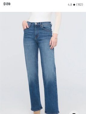 Du/er  Mid-Rise Straight Leg Jeans — Blue Wash